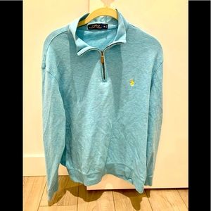 Polo Ralph Lauren Men’s Medium Blue Pull-Over Sweater - Great Shape Rarely Worn